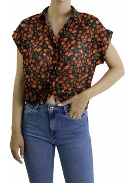 Camicia fantasia con ciliegie 